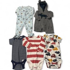 Boys 0-3M Clothing Lot   Sleeper  Onesies   Carter's, Gerber, Bundle Baby Place