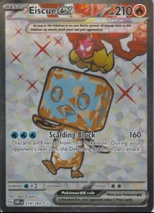 Eiscue ex Pokemon Obsidian Flames 210/197 Full Art Ultra Rare NM card