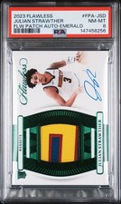 2023 PANINI FLAWLESS FLAWLESS PATCH AUTOS EMERALD JULIAN STRAWTHER 4/5 PSA 8