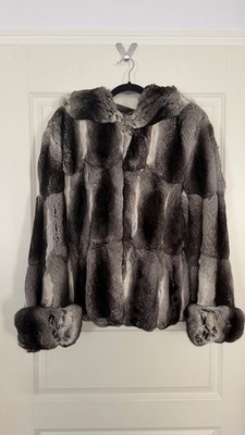Chinchillajacke Chinchilla Pelzjacke Pelzmantel Pelz Fur Coat Kapuze