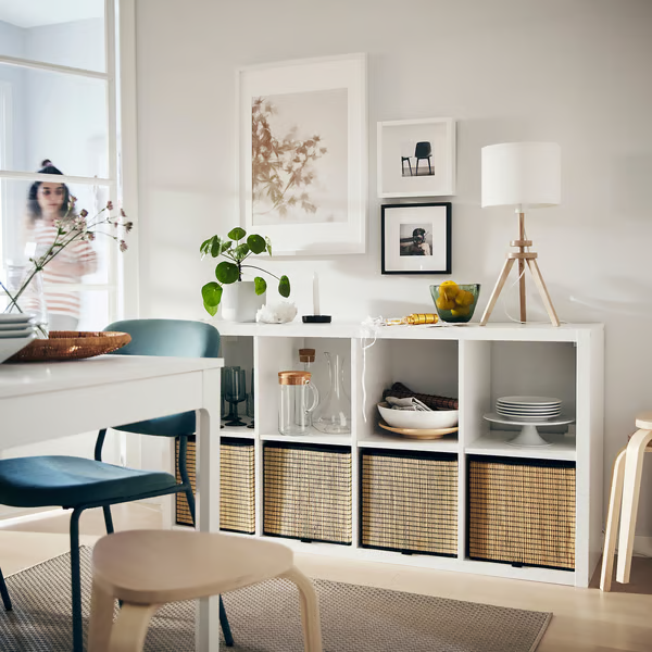 IKEA KALLAX Shelving Unit White 77x147 cm Storage Bookcase Display Cube ...