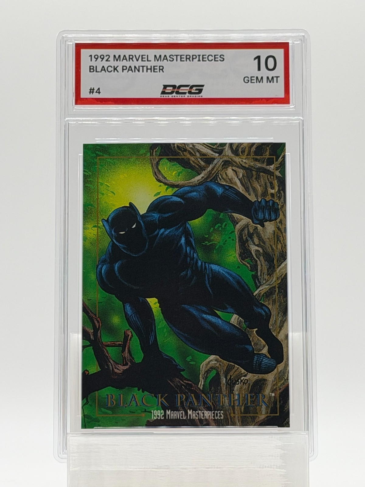 1992 Marvel Masterpieces BLACK PANTHER #4 Graded DCG 10 Gem Mint - RARE, LOW POP