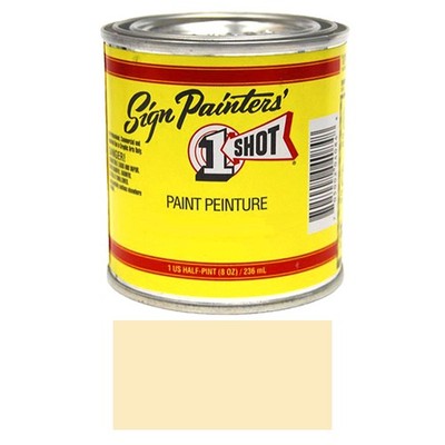 1/2 Pint 1 Shot 116L IVORY Paint Lettering Enamel Pinstriping One Shot