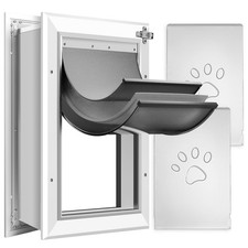  Petoasis 3-Flaps Dog Door for Wall, Rust Proof Aluminum Alloy Frame, Extrem...