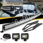 For 07-22 Subaru Forester 42" Curved Light Bar Upper Roof Bracket Kit + 4" Pods