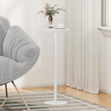 Tall Round Side Table Small End Table Beside Table Drink Table Pedestal Side ...