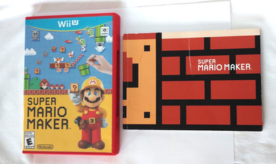 Super Mario Maker Wii U 2015 (Used) w/Idea Book