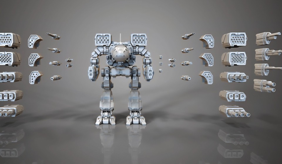 Mech Warrior Timberwolf Battle Mech 1/60 Scale Model Kit Custom 3d ...