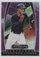 2019 Panini Chronicles Titan Purple Mojo Prizm 52/75 Francisco Lindor #16 o7m