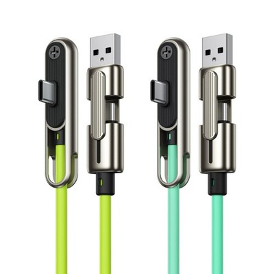 Stable 1.2m Type C Cable with 360 Rotatable Stand Supports 240W Fast Charging