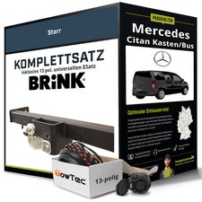 Für MERCEDES Citan Kasten/Bus W415 Anhängerkupplung starr +eSatz 13pol uni 12-21 Für MERCEDES Citan Kasten/Bus W415 Anhängerkupplung starr +eSatz 13pol uni 12-21