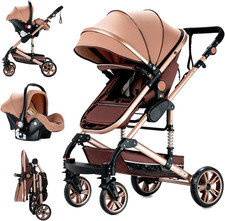 Passeggino 3 in 1, Passeggino Trio Con Due Modalità Di Spinta Reversibile, Trio 