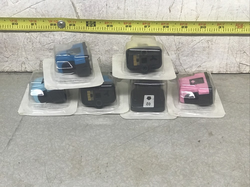 Lot of 6 HP Photo Printer Ink 02 Series C8734w C8733w C8732w C8719w C8730w CB280