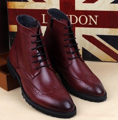 high cut formal leather shoes