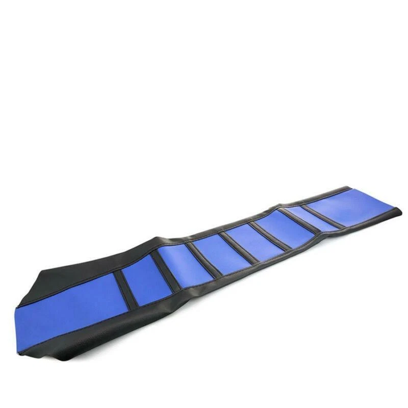 Abrazadera de cuero suave azul cubierta de asiento de motocicleta protector de revestimiento personalizado 1x Foto 4 de 4