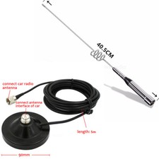 Nagoya NL-77H Antenne VHF/UHF + Cavo coassiale magnetico per auto mobile (16,4 piedi) 5 m RG58