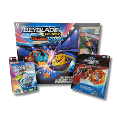 Beyblade Burst QuadStrike Light Ignite Battle Arena Set + Extra  Hasbro NEU OVP 