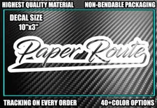 PAPER ROUTE Vinyl Decal Sticker Diesel Truck JDM Car Turbo Boost Hated Money Low