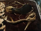 Anna Cute Strap Gold Heels Size 7 — photo 4