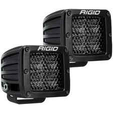 Rigid Industries 202513BLK Serie D PRO Edición Medianoche Punto Difuso - Par