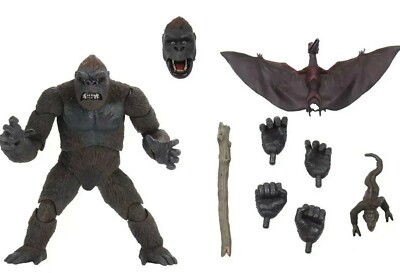 KING KONG & Accessory Skull Island 18cm Action Figure Ultimate Deluxe Box NECA