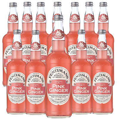 Fentimans Botanically Brewed Classic Pink Ginger Sparkling Soda 12 Pack