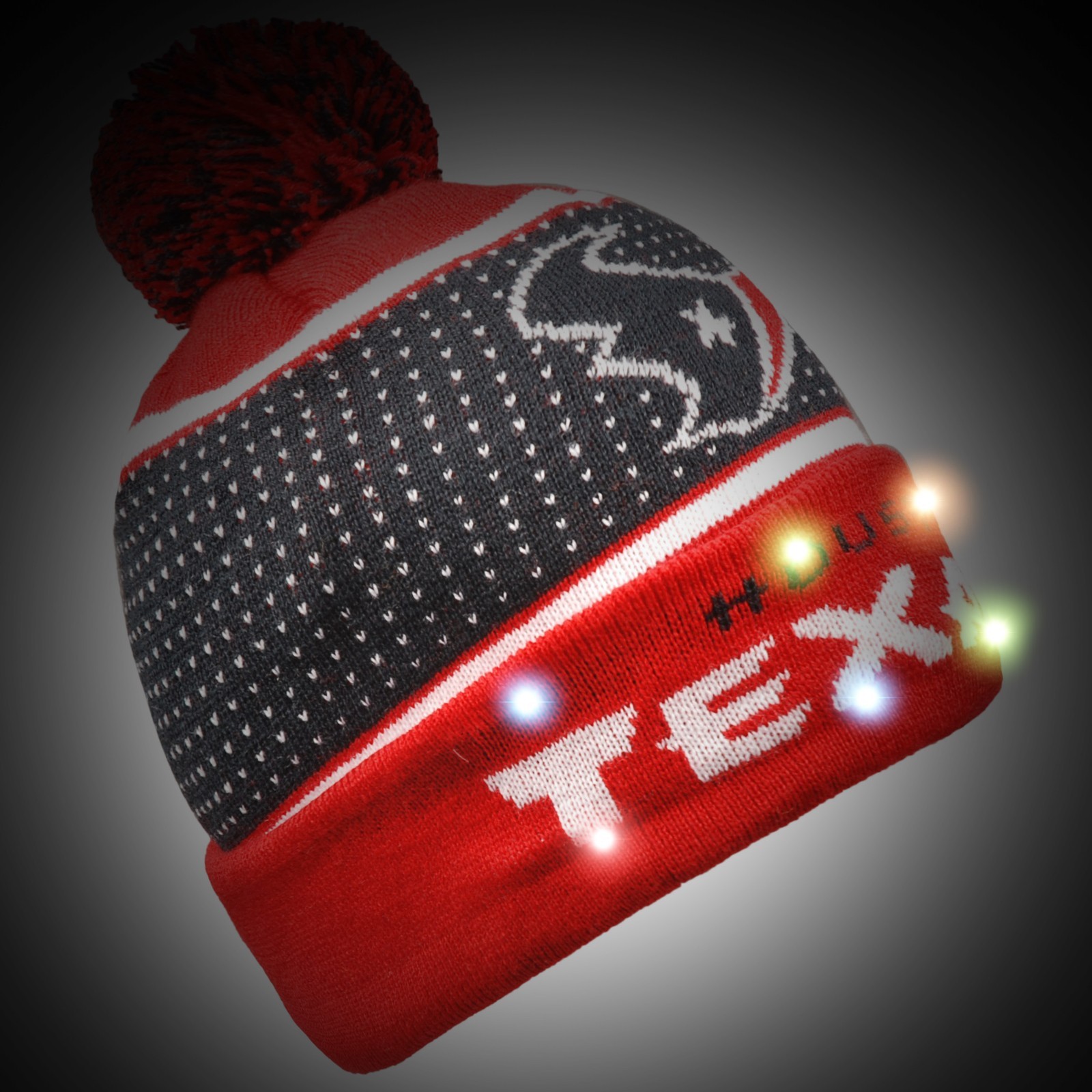 Bonnet Tricoté Houston Texans - Nouveau, Taille Unique, Rouge (NFL)