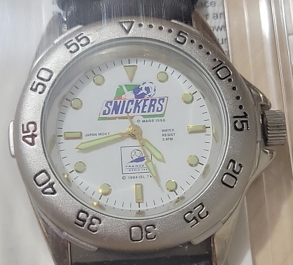 OFFICIAL FRANCE 98 FOOTBALL WORLD CUP SNICKERS PROMO WRISTWATCH | eBay