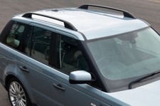 Black Aluminium Roof Rack Rails Side Bars Set To Fit Range Rover Sport (2005-13)