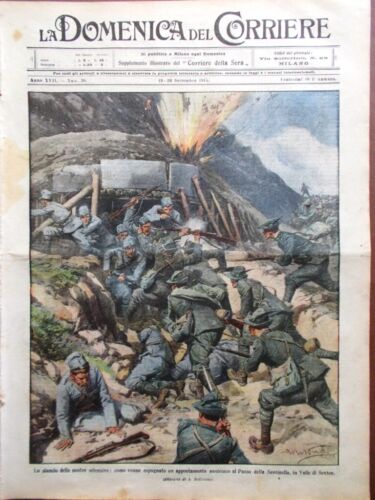 La Domenica del Corriere 19 Settembre 1915 WW1 Joffre Calandra Trentino Redento - Bild 1 von 4