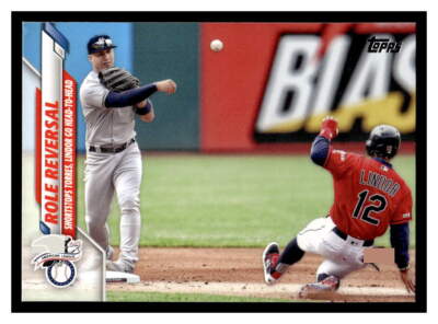 2020 Topps  #696 Role Reversal (Torres / Lindor) - Yankees /Indians