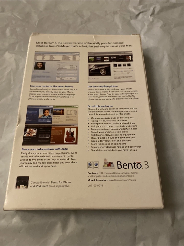 Filemaker Bento 3 TW345LL/A Filemaker Apple. Nice - Image 2 of 3