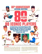 ICONIC 80 PLAYERS of Baseball Digest pre-cut Cadaco All-Star Baseball Discs