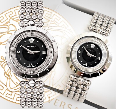 Versace Damen Uhr Uhr VE7900620 EON Lünette drehbar IP-Silber