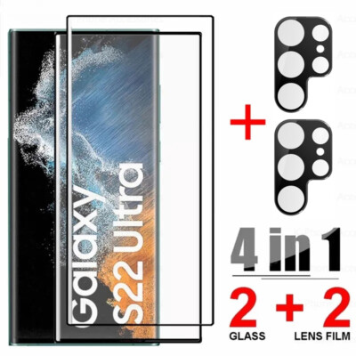 2x Panzerfolie für Samsung Galaxy S25 Plus S24 Ultra + 2x 9H Kamera Schutz Glas