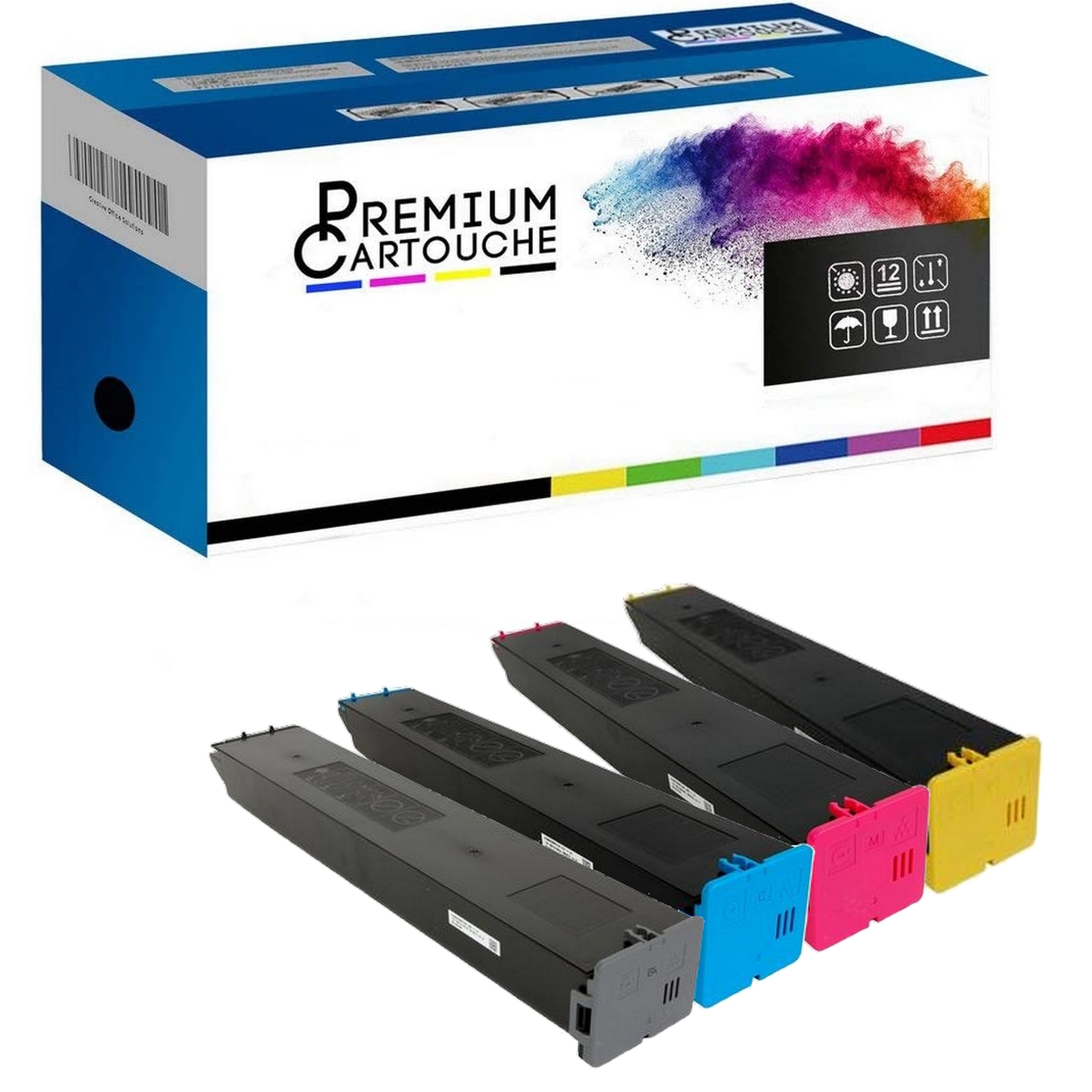 Cartouche toner MX-36GTBA noir et couleur pour imprimante laser Sharp MX