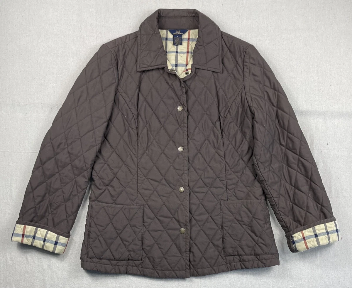 Quilted jacket with shop plaid lining