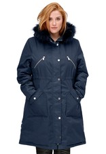Ellos Women's Plus Size Side-snap Zip-front Parka