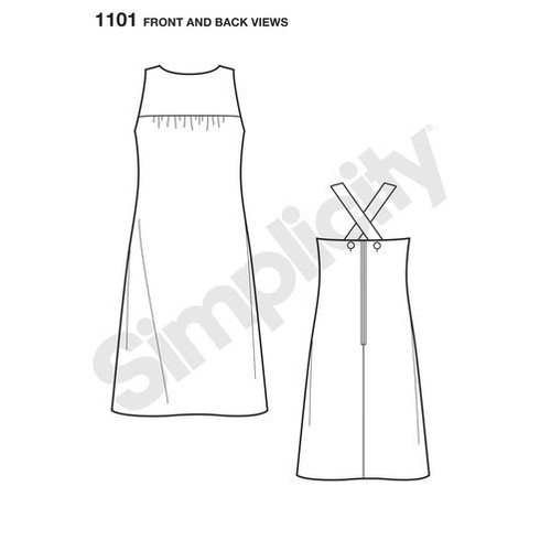 S1101 Misses' Jiffy Dress Sizes 614 Simplicity Sewing Pattern eBay