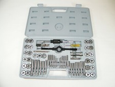 59 PC TAP DIE SET WITH PLASTIC CASE MISSING ONE PIECE