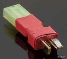 No Wires Connector: Mini-Tamiya Female to Male T-Plug (Deans Style) Adapter