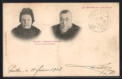 Ansichtskarte Paul Kruger, südafrikanischer Präsident, Burenkrieg 1902 