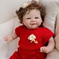 19" Handmade Preemie Infant Newborn Reborn Baby Dolls Sweet Cloth Body Toddler