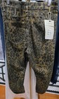 KKJ women Leopard Print Denim Jeans Brown/Black Button Fly 5-Pocket Regular M — photo 2