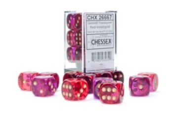 GEMINI 12D6 TRANSLUCENT RED-VIOLET/GOLD 16MM