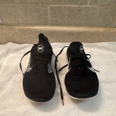Nike Free RN Flyknit 2018 Black/White Low Top Lace-Up Sneakers 942838-001