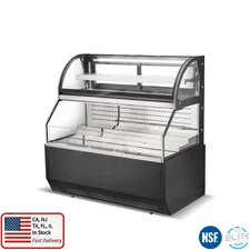 NSF 60" Refrigerated Curved Glass Door Bakery Display Case Deli Meat Show Case