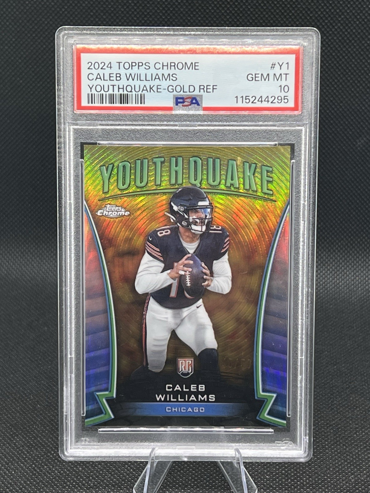 Caleb Williams Topps Chrome Youthquake #Y1 Gold Refractor