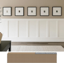 Board and Batten Wall Molding Kit ? Paintable MDF DIY Trim for Accent Walls, Sha