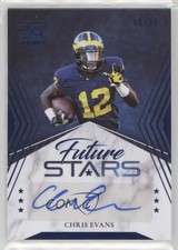 2021 Leaf Ultimate Draft Future Stars Navy 15/35 Chris Evans #FS-CE1 Auto 2u3